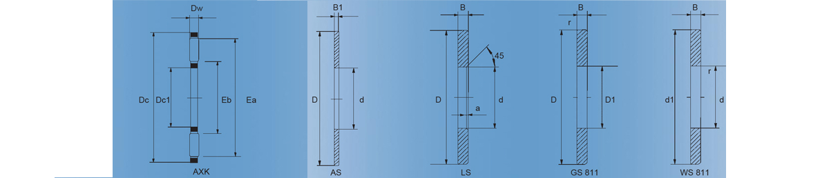 AXK 0414TN推力滾針和保持架組件產(chǎn)品技術(shù)圖紙