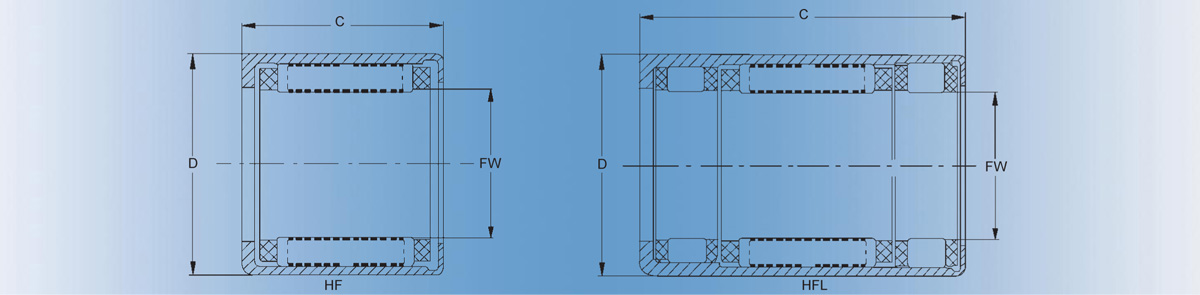 HFL3530單向滾針軸承產(chǎn)品技術(shù)圖紙