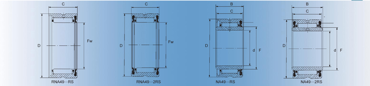 RNA6908-2RS有密封圈實(shí)體套圈軸承產(chǎn)品技術(shù)圖紙